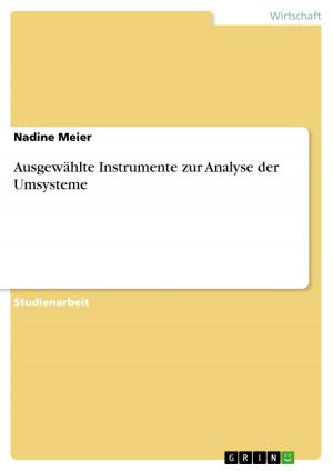 Cover of the book Ausgewählte Instrumente zur Analyse der Umsysteme by Marko Tomasini