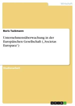 Cover of the book Unternehmensüberwachung in der Europäischen Gesellschaft ('Societas Europaea') by Karsten Keuchler