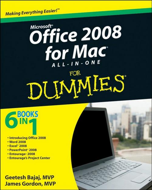 Cover of the book Office 2008 for Mac All-in-One For Dummies by Geetesh Bajaj, Jim Gordon, Wiley