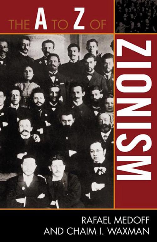 Cover of the book The A to Z of Zionism by Rafael Medoff, Chaim I. Waxman, Scarecrow Press