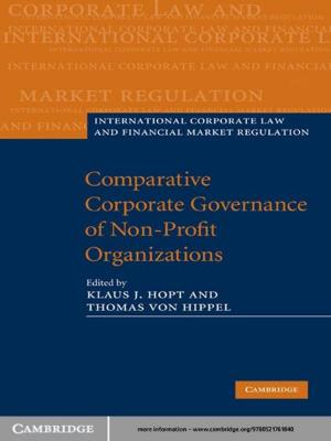 Cover of the book Comparative Corporate Governance of Non-Profit Organizations by Marilyn Butler, Heather Glen
