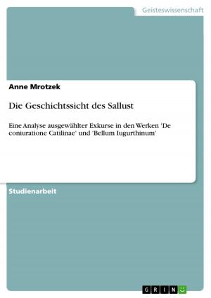 Cover of the book Die Geschichtssicht des Sallust by Simon Grohe