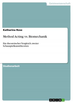 Cover of the book Method Acting vs. Biomechanik by Stefan Glaser