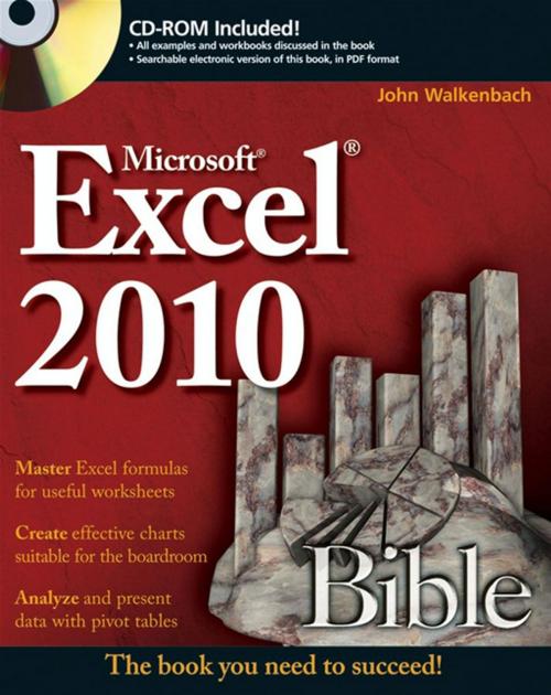 Cover of the book Excel 2010 Bible by John Walkenbach, Wiley