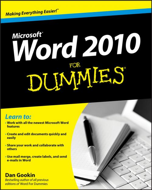 Cover of the book Word 2010 For Dummies by Dan Gookin, Wiley