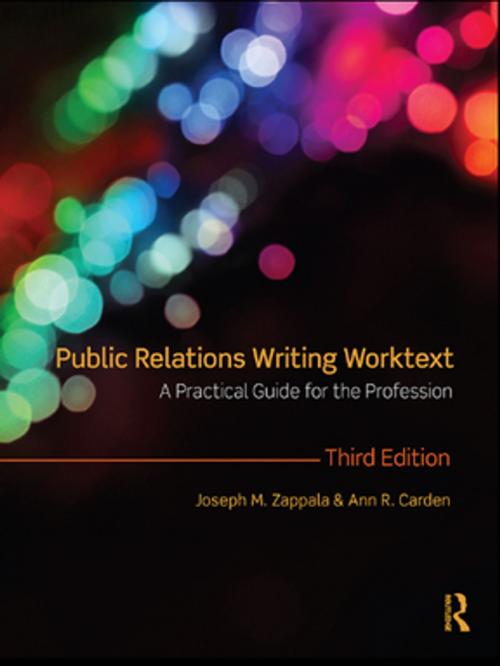 Cover of the book Public Relations Writing Worktext by Joseph M. Zappala, Ann R. Carden, Taylor and Francis