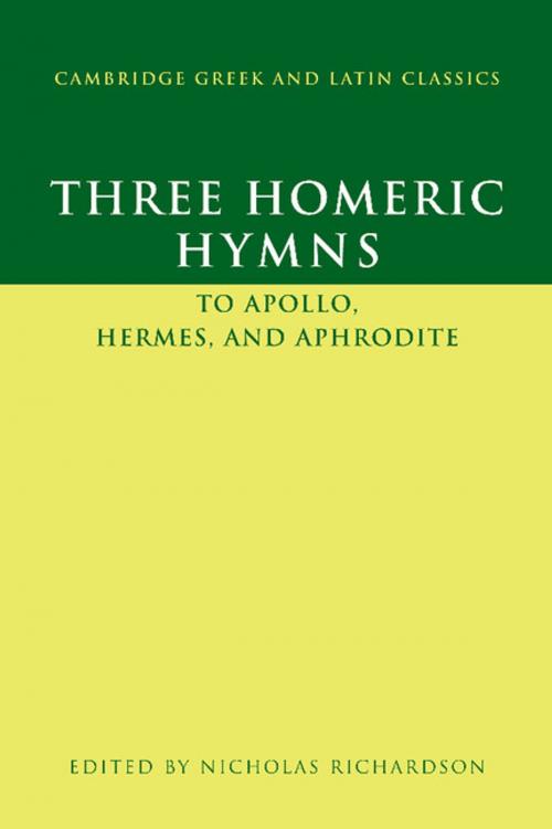 Cover of the book Three Homeric Hymns by Nicholas Richardson, Cambridge University Press