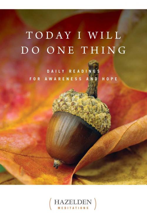 Cover of the book Today I Will Do One Thing by Anonymous, Hazelden Publishing