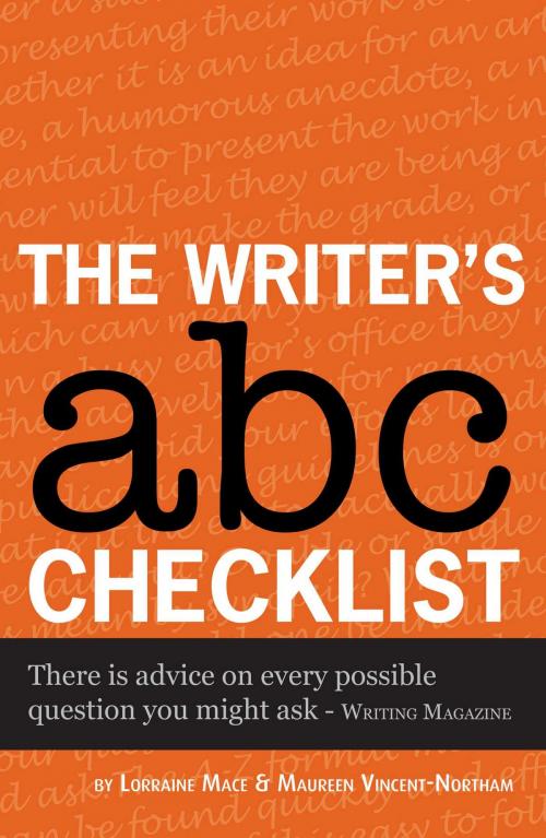 Cover of the book The Writer's ABC Checklist by Lorraine Mace, Accent Press