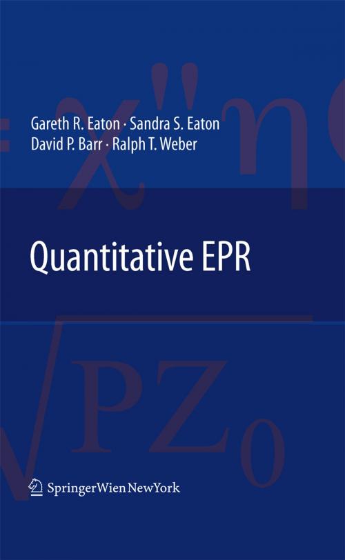 Cover of the book Quantitative EPR by Gareth R. Eaton, Sandra S. Eaton, David P. Barr, Ralph T. Weber, Springer Vienna