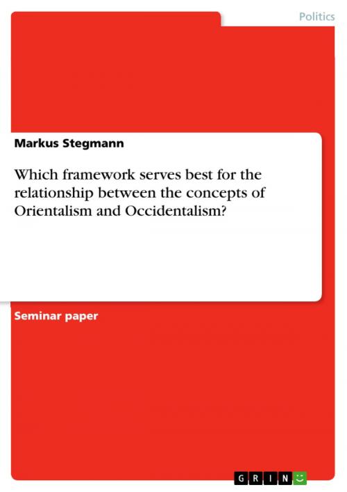 Cover of the book Which framework serves best for the relationship between the concepts of Orientalism and Occidentalism? by Markus Stegmann, GRIN Publishing