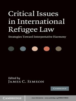 Cover of the book Critical Issues in International Refugee Law by Stephen E. Hanson