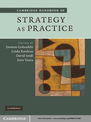 Cover of the book Cambridge Handbook of Strategy as Practice by Sadia Saeed