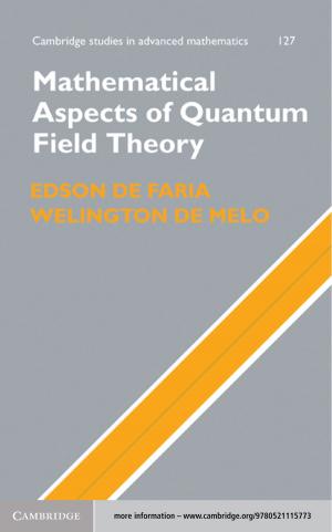 Cover of the book Mathematical Aspects of Quantum Field Theory by Anthony B. Bradley