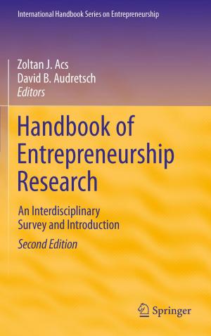 Cover of the book Handbook of Entrepreneurship Research by 