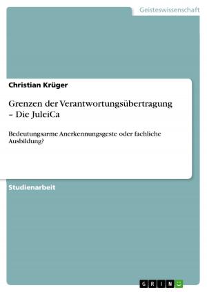 Cover of the book Grenzen der Verantwortungsübertragung - Die JuleiCa by Andreas Wiedenfeld