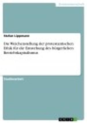 Cover of the book Die Weichenstellung der protestantischen Ethik für die Entstehung des bürgerlichen Betriebskapitalismus by Daniel M. Bühlmann