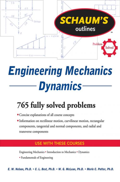 Cover of the book Schaum's Outline of Engineering Mechanics Dynamics by Merle Potter, E. W. Nelson, Charles L. Best, W.G. McLean, McGraw-Hill Education