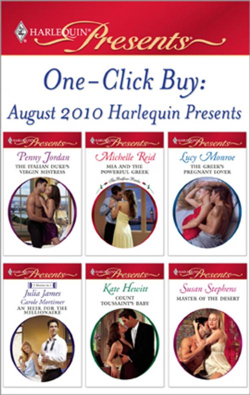 Cover of the book One-Click Buy: August 2010 Harlequin Presents by Penny Jordan, Michelle Reid, Lucy Monroe, Kate Hewitt, Susan Stephens, Harlequin
