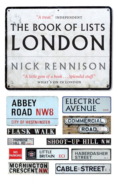 Cover of the book The Book Of Lists London by Nick Rennison, Canongate Books