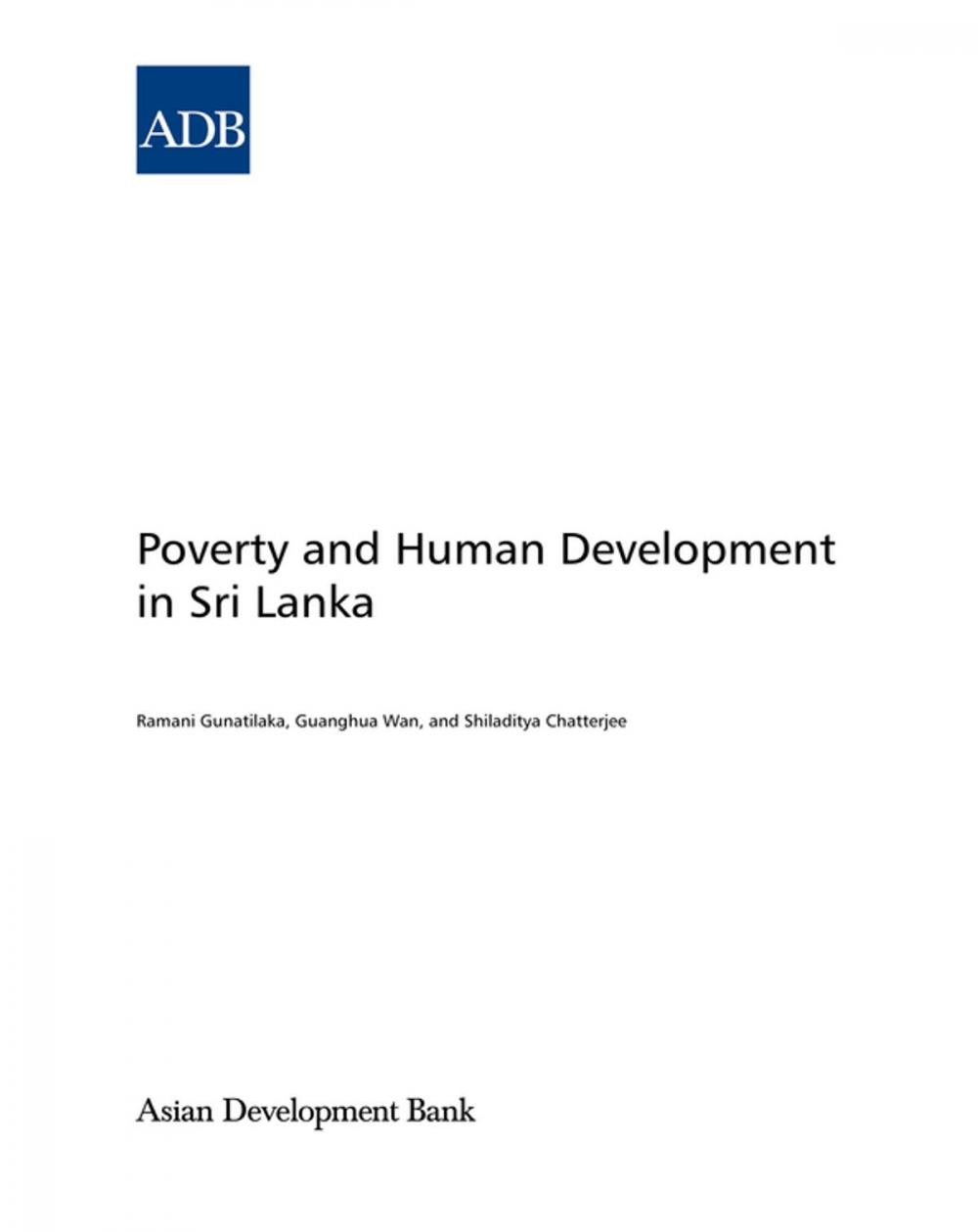 Big bigCover of Poverty and Human Development in Sri Lanka