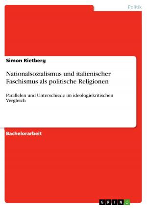 Book cover of Nationalsozialismus und italienischer Faschismus als politische Religionen