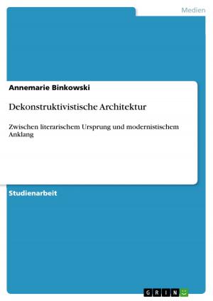 Cover of the book Dekonstruktivistische Architektur by Elena Holzheu