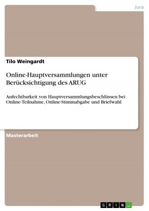 Cover of the book Online-Hauptversammlungen unter Berücksichtigung des ARUG by Ferenc Herzig