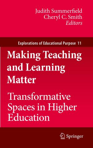 Cover of the book Making Teaching and Learning Matter by Ton J. Cleophas, Aeilko H. Zwinderman