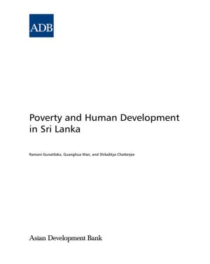 Book cover of Poverty and Human Development in Sri Lanka