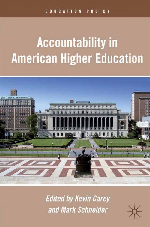 Cover of the book Accountability in American Higher Education by , Palgrave Macmillan US