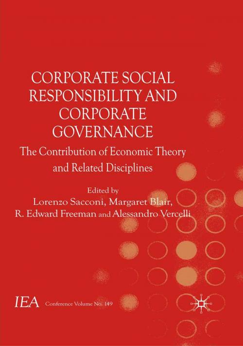 Cover of the book Corporate Social Responsibility and Corporate Governance by Lorenzo Sacconi, Margaret Blair, R. Edward Freeman, Palgrave Macmillan UK