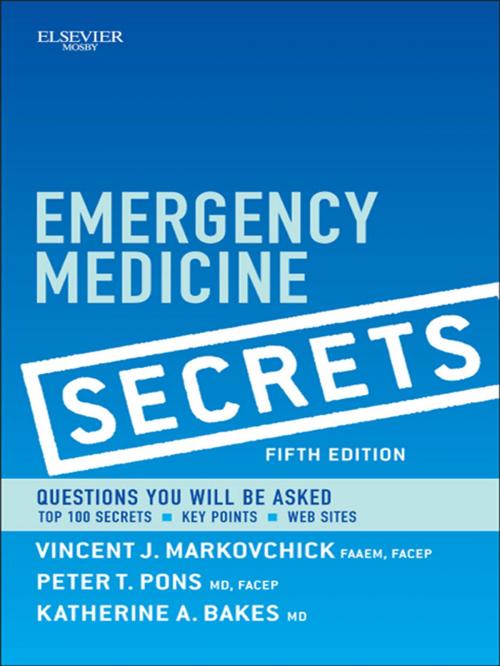 Cover of the book Emergency Medicine Secrets E-Book by Vincent J. Markovchick, MD, FAAEM, FACEP, Elsevier Health Sciences
