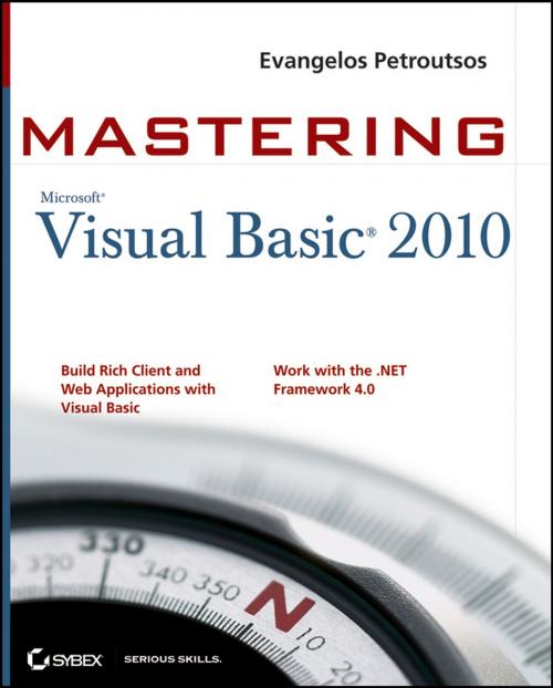 Cover of the book Mastering Microsoft Visual Basic 2010 by Evangelos Petroutsos, Wiley