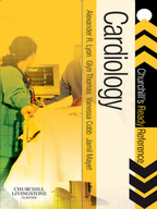 Cover of the book E-Book Cardiology by Alexander R Lyon, MA, BM, BCh, MRCP, PhD, Glyn Thomas, MBBS, MRCP, PhD, Vanessa Cobb, BSc, MBBS, MRCP, Jamil Mayet, MBChB, MD, MBA, FESC, FACC, FRCP, Elsevier Health Sciences
