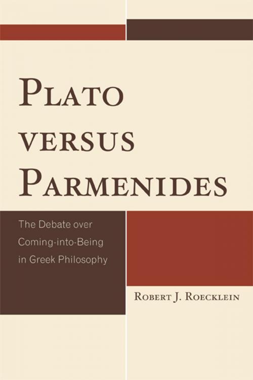 Cover of the book Plato versus Parmenides by Robert J. Roecklein, Lexington Books