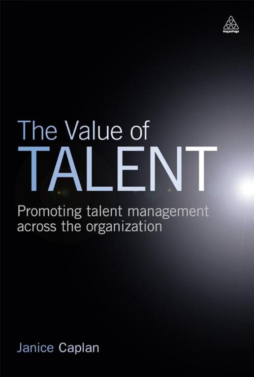Cover of the book The Value of Talent by Janice Caplan, Kogan Page
