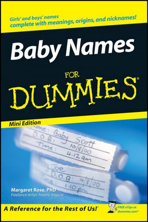 Cover of the book Baby Names For Dummies®, Mini Edition by Margaret Rose, PhD, John Wiley & Sons