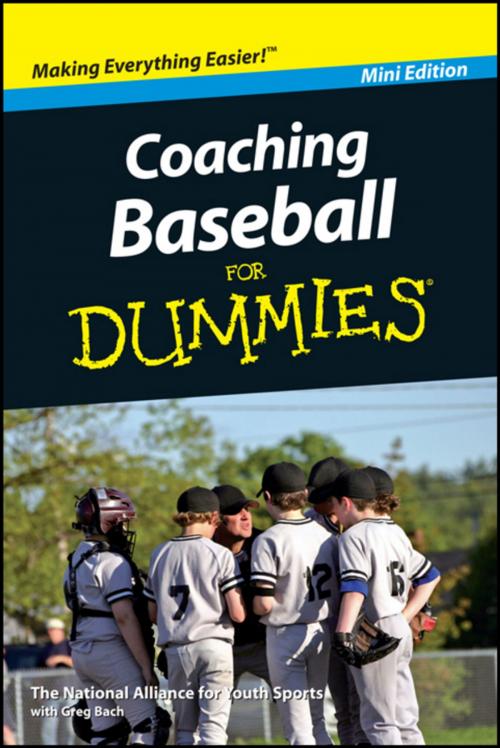 Cover of the book Coaching Baseball For Dummies, Mini Edition by National Alliance for Youth Sports, Greg Bach, Wiley
