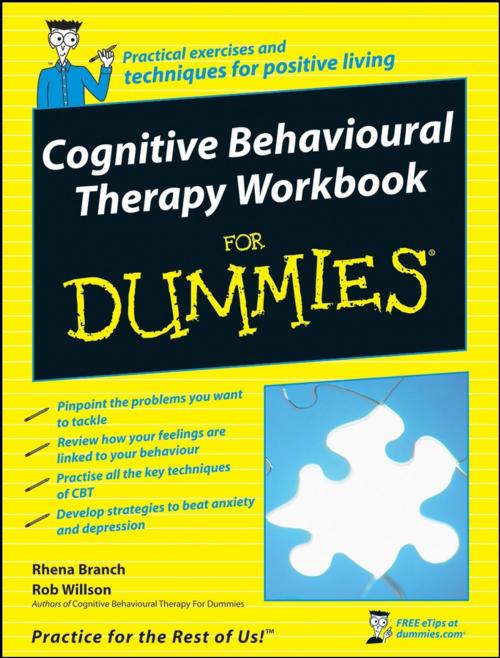 Cover of the book Cognitive Behavioural Therapy Workbook For Dummies by Rhena Branch, Rob Willson, Wiley