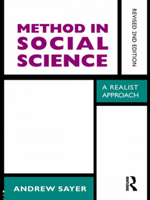 Cover of the book Method in Social Science by Andrew Sayer, Taylor and Francis