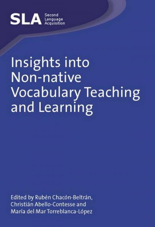 Cover of the book Insights into Non-native Vocabulary Teaching and Learning by Chacon-Beltran, Ruben, Abello-Contesse, Christian and Torreblanca-Lopez, Maria del Mar (eds), Channel View Publications