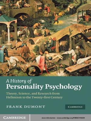 Cover of the book A History of Personality Psychology by Thomas Oatley