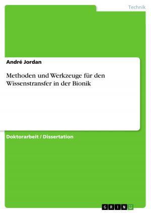 Cover of the book Methoden und Werkzeuge für den Wissenstransfer in der Bionik by Alisa Stütz