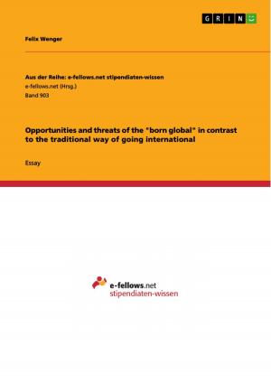 Cover of the book Opportunities and threats of the 'born global' in contrast to the traditional way of going international by Janina Franz