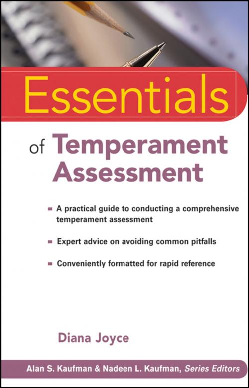 Cover of the book Essentials of Temperament Assessment by Diana Joyce, Wiley