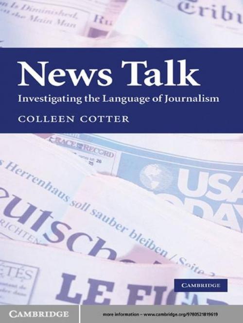 Cover of the book News Talk by Colleen Cotter, Cambridge University Press