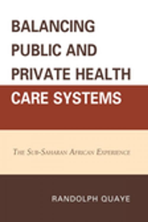 Cover of the book Balancing Public and Private Health Care Systems by Randolph Quaye, UPA