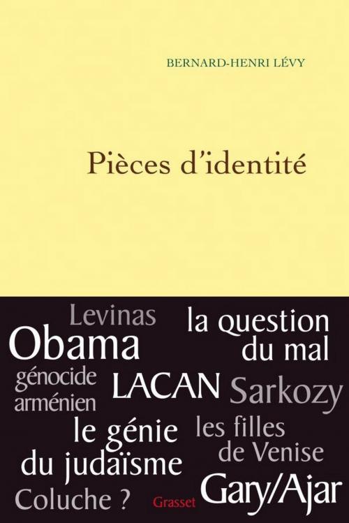 Cover of the book Pièces d'identité by Bernard-Henri Lévy, Grasset