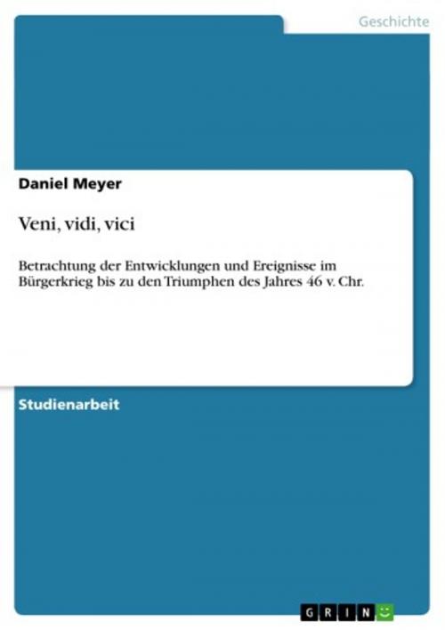 Cover of the book Veni, vidi, vici by Daniel Meyer, GRIN Verlag